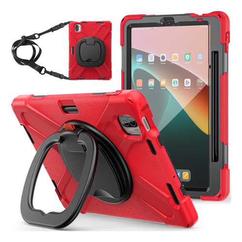 Funda De Silicona Roja Para Xiaomi Pad 5/pad 5 Pro