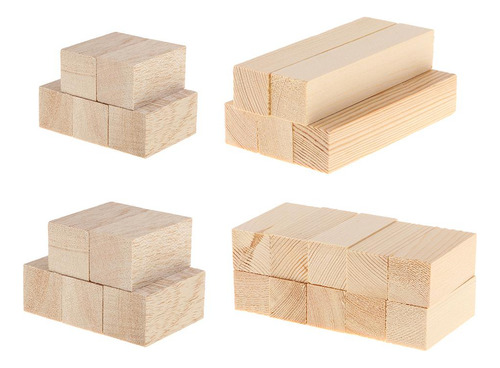25 Piezas De Bloques De De Balsa, Varillas De Pino, Palos, /