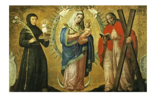 Virgen De Chiquinquirá A 106x67cm Giclee En Lienzo Importado