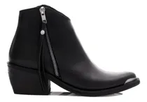Comprar Botas Texanas Mujer Cuero Taco Medio Foliado Flecos Liset