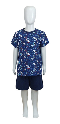 Imagem 3 de 6 de Pijama Infantil Conjunto Algodão Tam 1 Ao 14 Menino E Menina