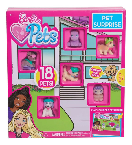 Barbie Set 18 Mascotas Sorpresa Pet Surprise 