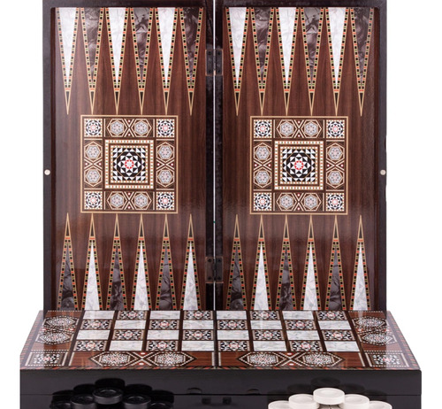 Juego De Mesa De Backgammon Turco - 19 Para Adultos Con Made