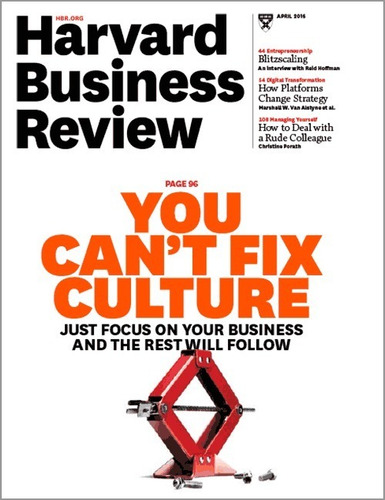 Harvard Business Review 04/16. Revista De Negocios En Inglés