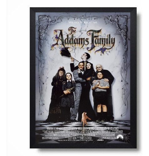 Cuadro The Addams Family Marco Con Vidrio 35x50 