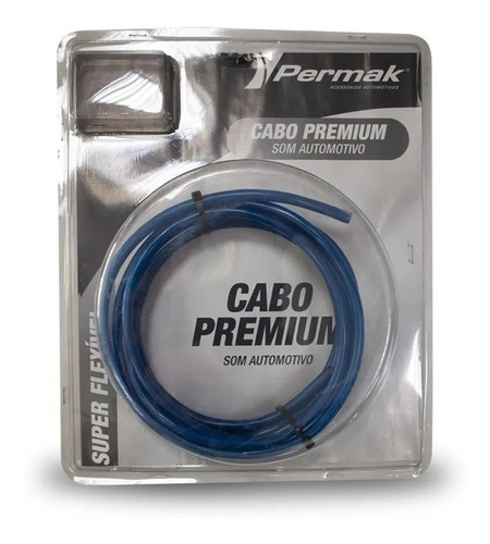Fio Som Cabo Positivo 10mm Azul 5 Metros Permak Premium