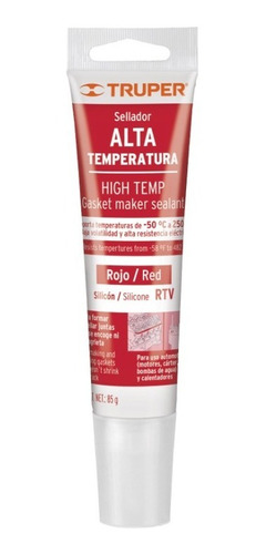 Sellador Altas Temperaturas Silicon Rojo 85 Gr Truper 17566