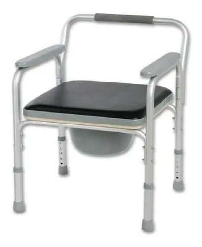 Imagen 1 de 8 de Silla De Baño Inodoro Portatil Aluminio Apta Ducha Alt. Reg.