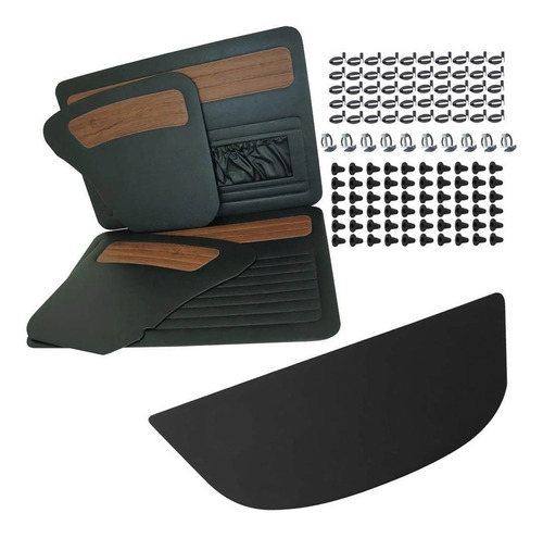 Forração Lateral Preto Jacarandá Fusca /77 Grampo Bagagito