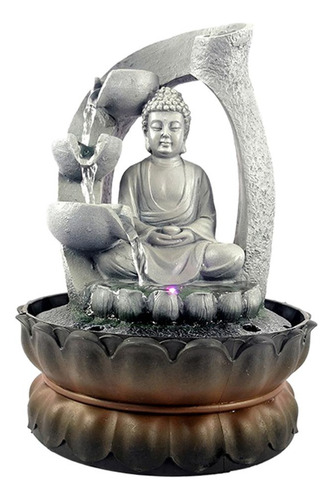 Fuente Zen De Cascada De Buda De Mesa Con Luces Led, Regalos