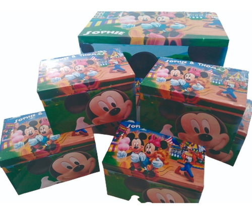 60 Sorpresitas Cajas De Madera Personalizados Infantiles 