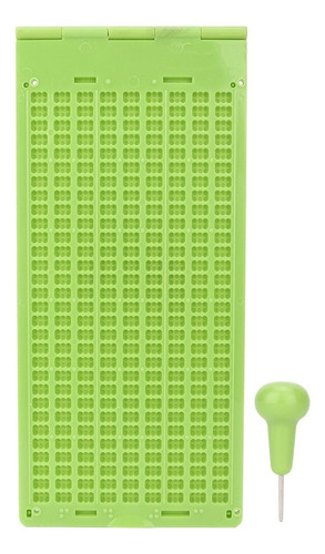 Plástico Portátil 9 Líneas 30 Celdas Braille Escritura Pizar