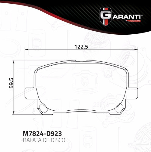 Balata Delantera Disco Toyota Corolla 2003 - 2008