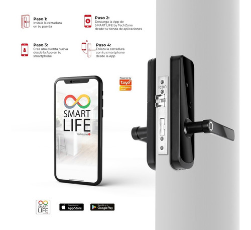 Cerradura Inteligente Icon Chapa Wifi 5 Métodos De Apertura