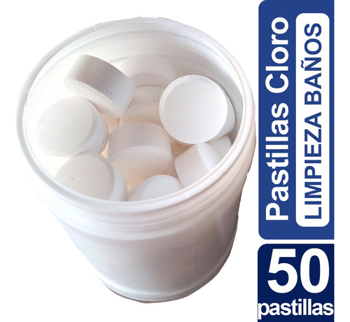 Pastillas De Cloro Wc Limpieza Baño (50 Unidades) Tarro 1kg