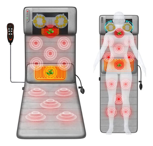 Alfombrilla De Masaje Shiatsu 20 Con Calefacción Multifuncio