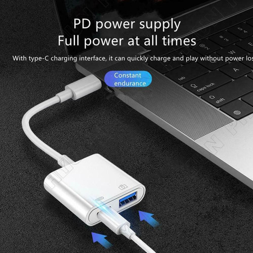 Para Adaptador Otg Usb 3.0 Pd Tipo C, Carregamento Rápido,