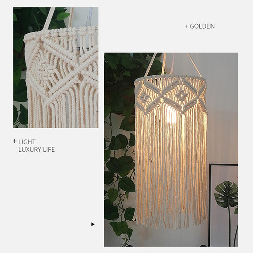 Macrame Lamp Shade Pendant Light Shade Solo Para Estilo B