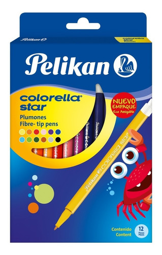 Plumones Colorella Star Pelikan X 12 Uds