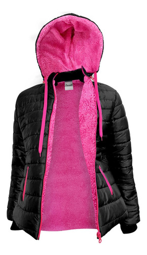 Campera Inflable De Mujer Con Polar. Brocatto