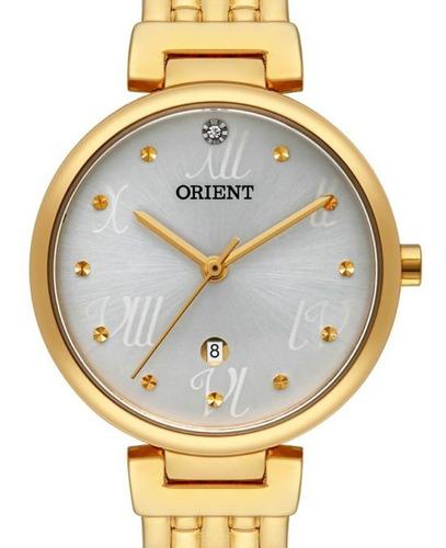 Relógio Feminino Orient Dourado Com Pedras Swarovski