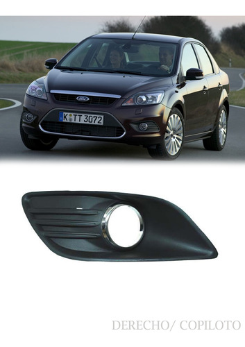 Rejilla Ford Focus 2009 2010 2011  Derecha  Negra Filo Cromo