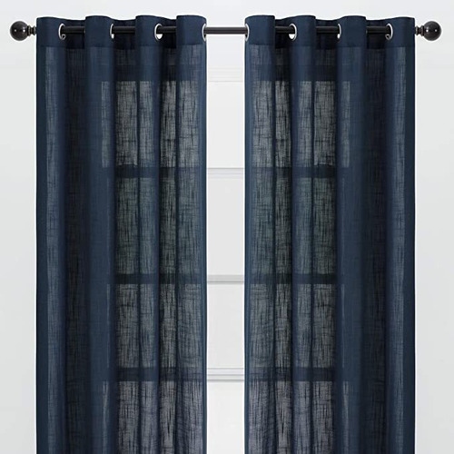 Chanasya 2-panel Soft Textured Semi Sheer Grommet Cortinas