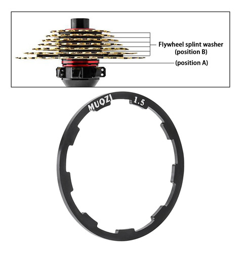 2 Paquete De 2-10 Cassette Flywheel Arandela Hub 2 Piezas