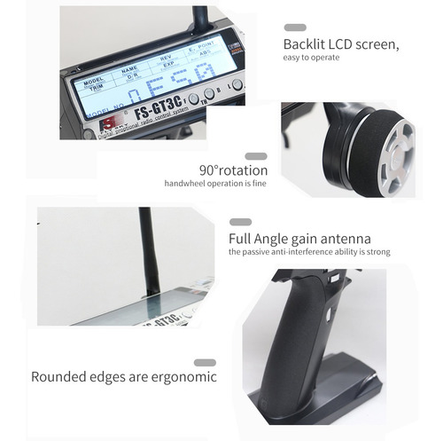 Flysky Fs-gt3c - Transmisor Lcd Con Mando A Distancia (2,4 G
