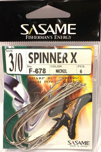 Anzuelo Sasame Spinner X Nickel Ojal Para Variada Medidas 