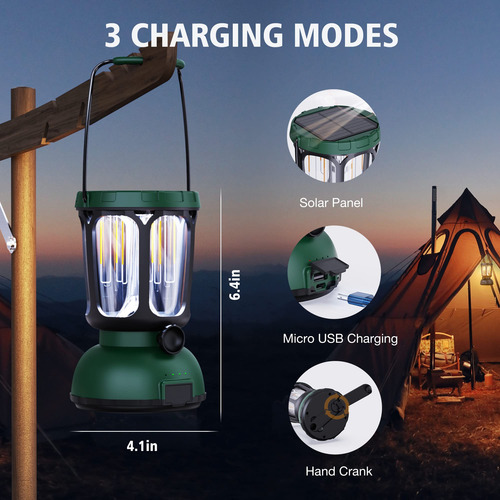 Linterna De Campamento 6000 Led, 650 Lúmenes, Recargable