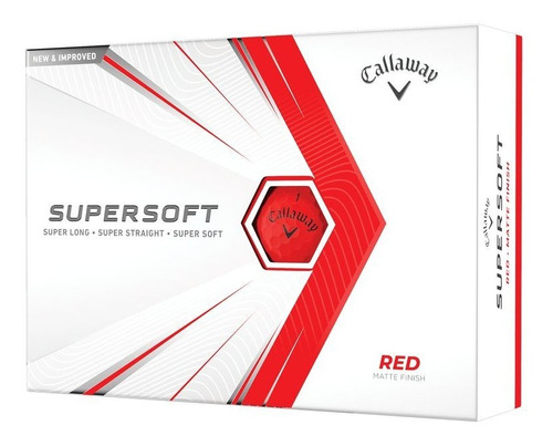 Pelota De Golf Callaway Supersoft Matte Docena Color Rojo
