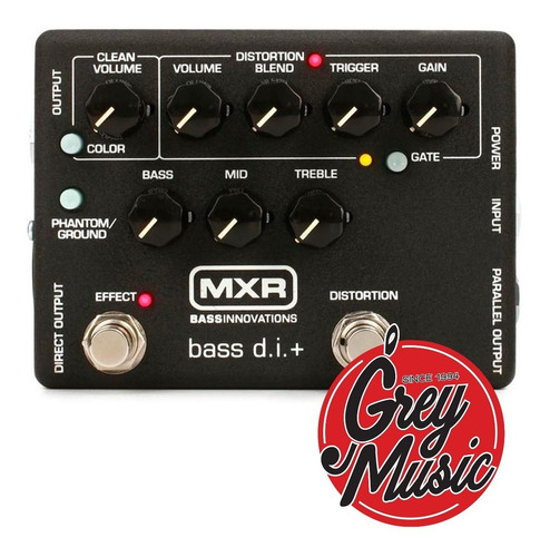 Pedal De Efecto Mxr M80 Bass D.i. Pream Para Bajo - Grey