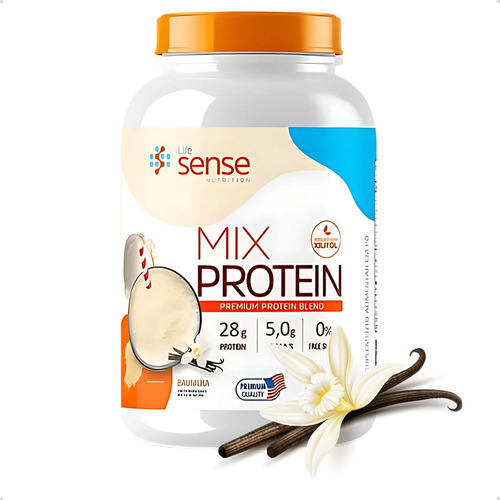 2x Whey Mix Protein Concentrado 900gr - Life Sense Nutrition Sabor Baunilha