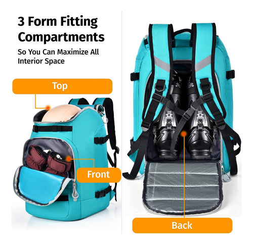 Bolsa Para Botas De Esquí, Mochila De Viaje De 50 Litros, Bo