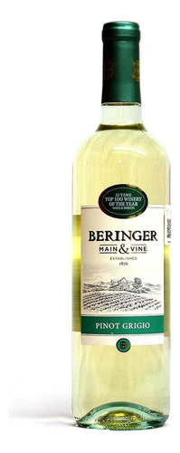 Pack De 6 Vino Blanco Beringer Mv Pinot Grigio 750 Ml