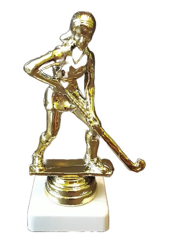 Trofeo Plástico Hockey Femenino Dorado 11,5cm Souvenir