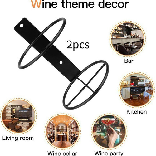 2 Peças Montadas Na Parede Rack Wall Wine Solder,