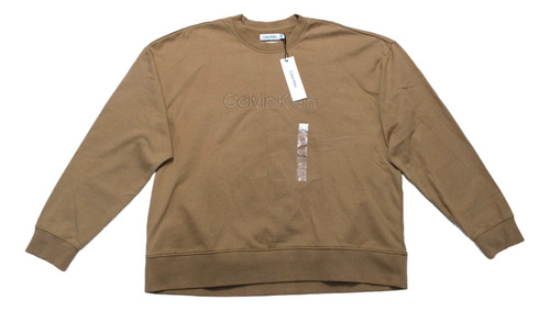 Poleron Hombre Calvin Klein Clasico Cafe Talla Xl