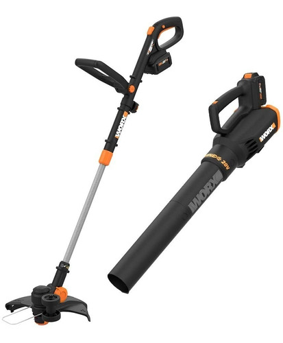 Worx Wg930 Guadaña Inalámbrica + Sopladora Turbina 20v 4.0ah