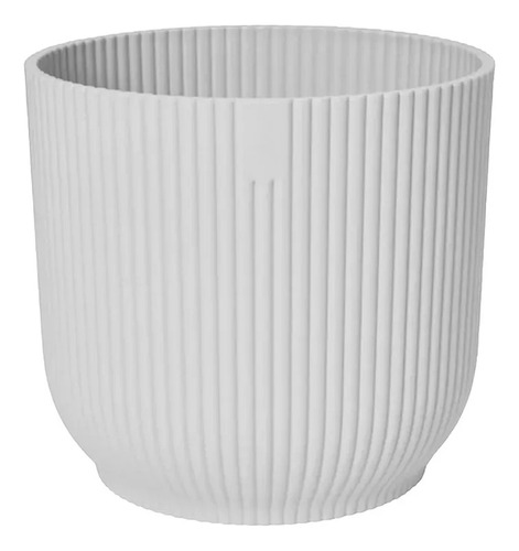 Maceta Plástico De Diseño Elegante Milan Premium Mod. 20 Blanco Milan