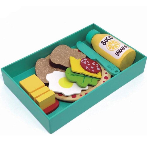 Brinquedo De Madeira - Comidinhas Kit Lanche - Newart