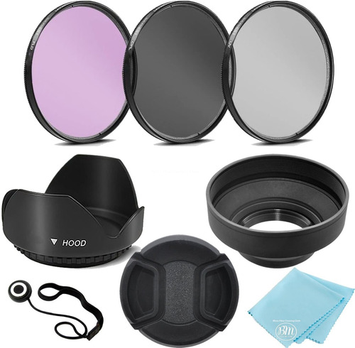 Kit 3 Filtros De Lente Para Camaras (uv-cpl-fld) + Paraso...