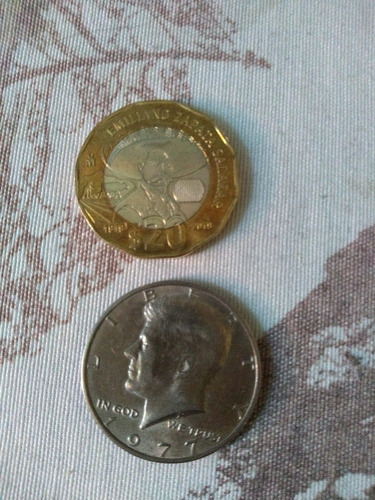 1 Moneda De Zapata Y Una Moneda De Kennedy De Medio Dollar