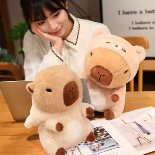 2 Muñecos De Carpincho De Peluche Y Bolsas De Almacenamiento