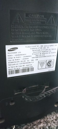 Imagen 6 de 8 de Tv Lcd Samsung 32 No Es Smart Tv. Excelente! Caballito.
