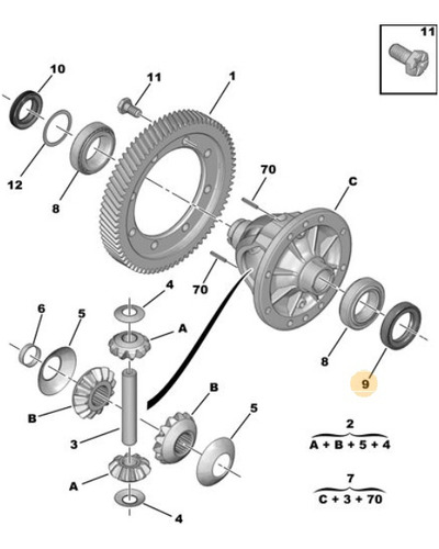 Reten Izquierdo De Caja De Velocidades Peugeot