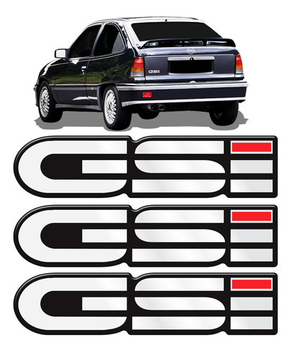 Adesivo Sportinox N/a 3 Adesivos Emblema Lateral E Traseiro Cromado Resinado - Pacote De 3 Unidades