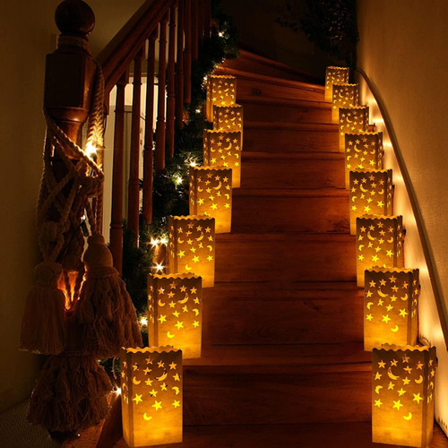 50 Bolsas Luminarias Blancas Para Velas, Linterna Especial C