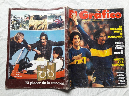 Revista El Gráfico Nº 3180 Año 1980 Boca Union - Piquet F1